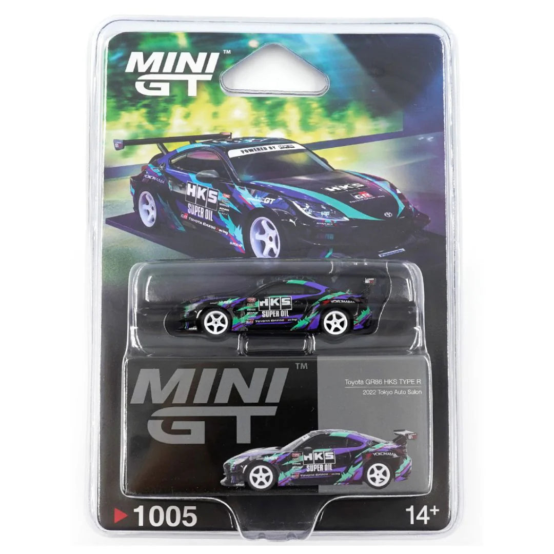 MINI GT #1005 Toyota GR86 Type R HKS Tokyo Auto Salon 2022 BLISTER