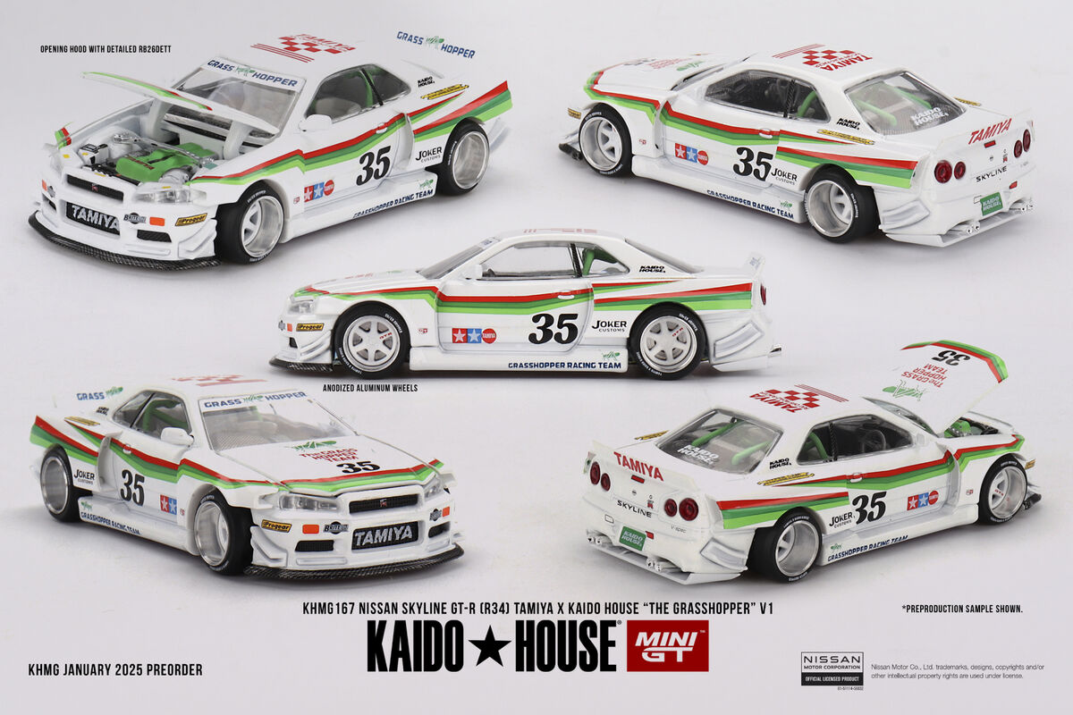 Kaido House 167 Nissan Skyline GT-R (R34) Tamiya X Kaido House "The Grasshopper" V1 1999