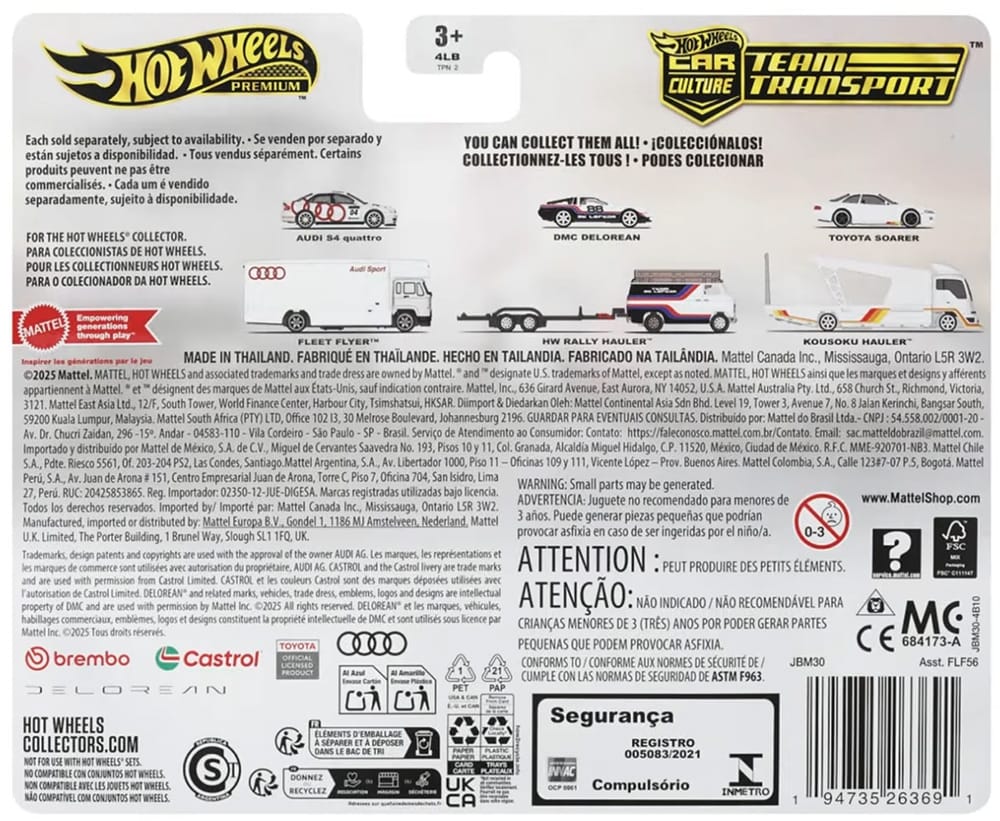 Hot Wheels 2025 Car Culture: Team Transport - Mix 2 #77 - Audi S4 Quattro & Fleet Flyer