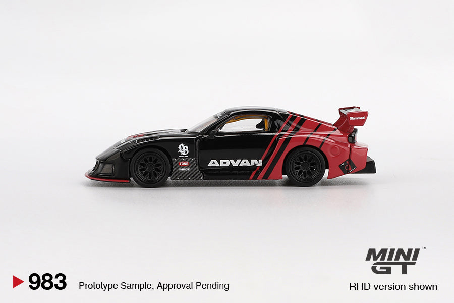 Mini GT #0983 Mazda RX7 Super Silhouette Black / Red 1:64