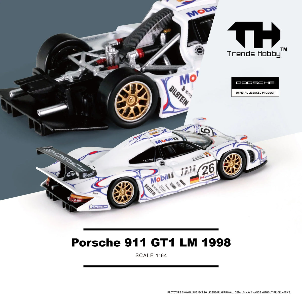 Trends Hobby - Porsche 911 GT1 LM 1998 "Le Mans 24 Hrs. Endurance Race Champion"