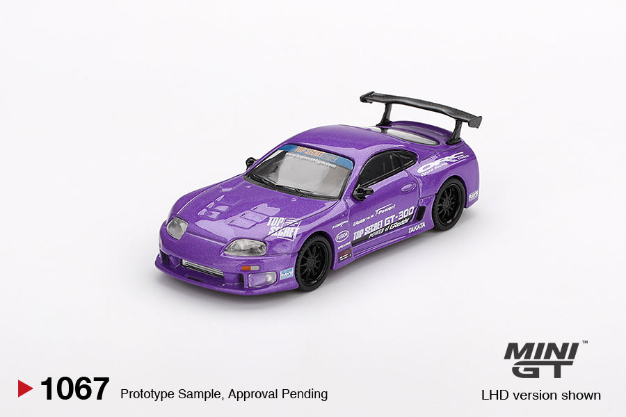 Mini GT #1067 Toyota Supra (A80) Top Secret GT-300 Top Secret Purple
