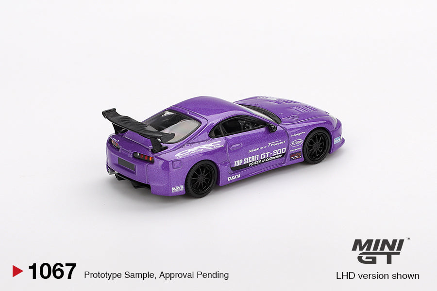 Mini GT #1067 Toyota Supra (A80) Top Secret GT-300 Top Secret Purple