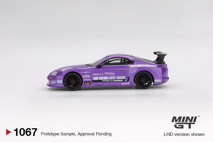 Mini GT #1067 Toyota Supra (A80) Top Secret GT-300 Top Secret Purple