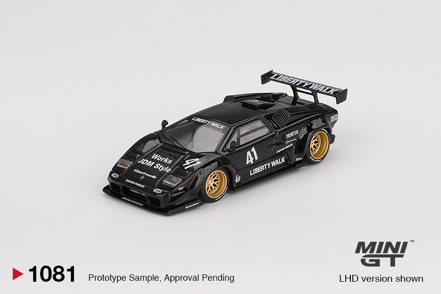 Mini GT #1081 Lamborghini Countach LB-WORKS Black