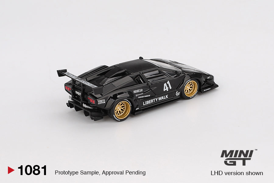 Mini GT #1081 Lamborghini Countach LB-WORKS Black