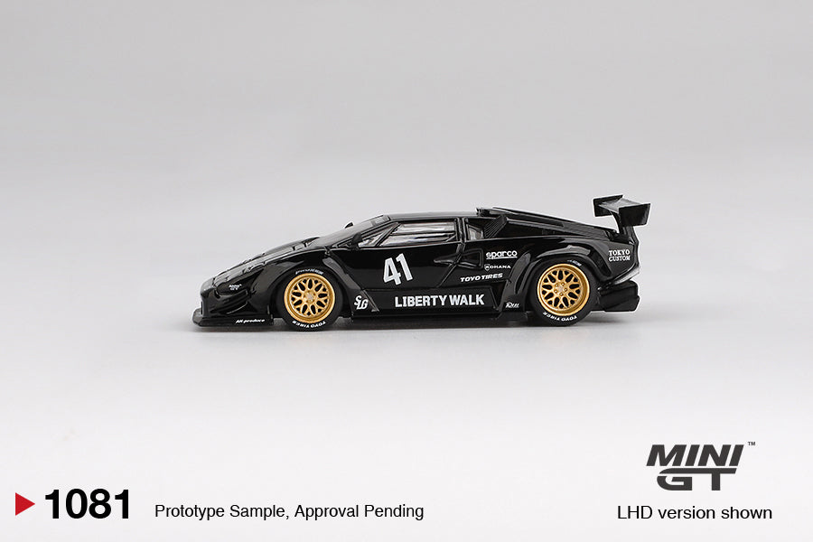 Mini GT #1081 Lamborghini Countach LB-WORKS Black