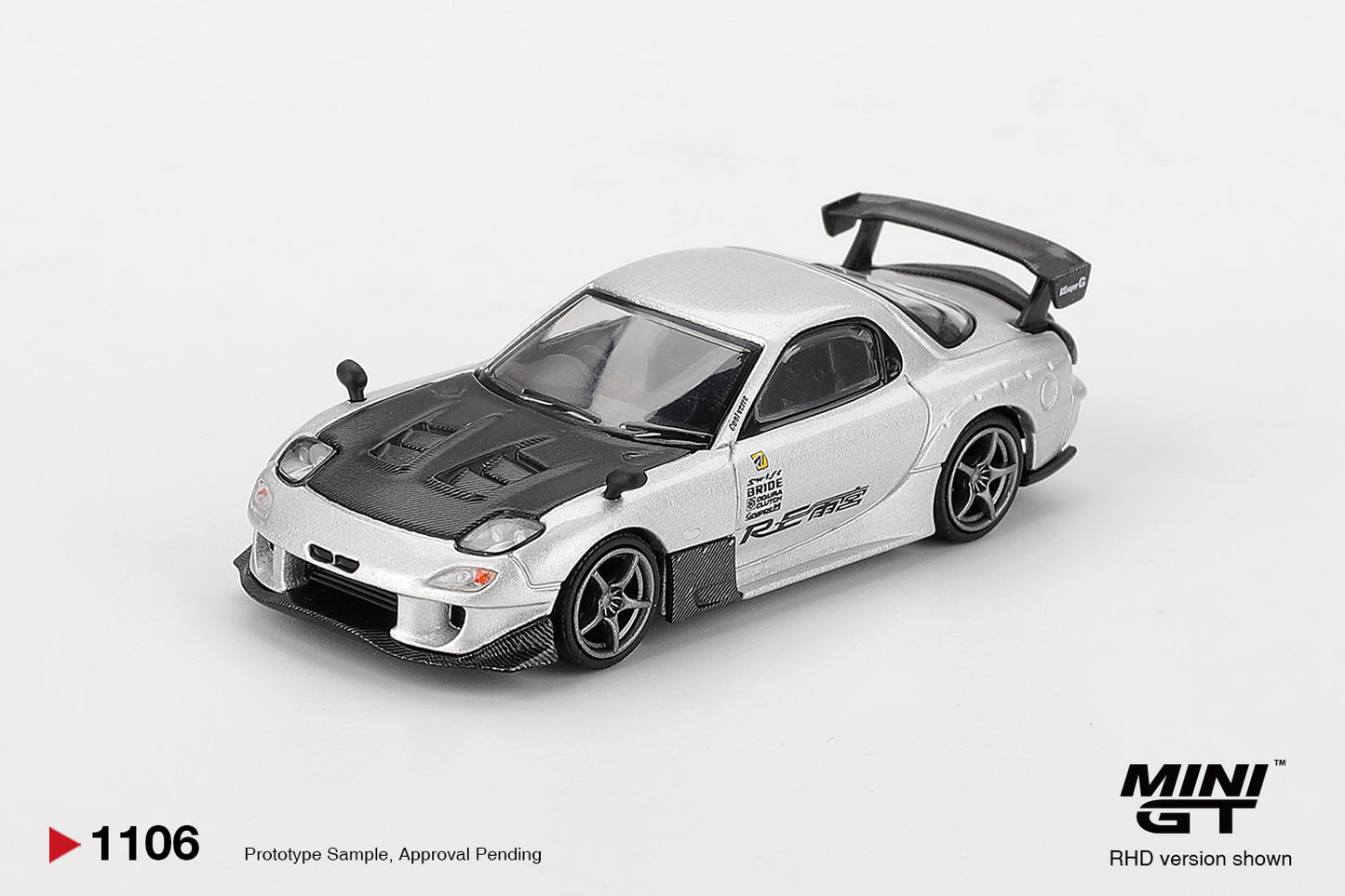 MINI GT #1106 Mazda RX-7 RE-Amemiya Silver Metallic BLISTER