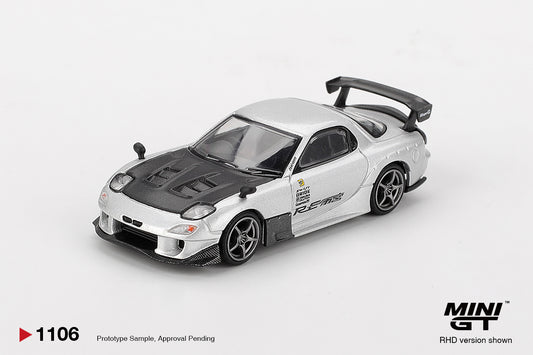 MINI GT #1106 Mazda RX-7 RE-Amemiya Silver Metallic BLISTER