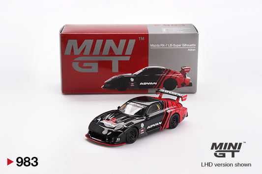 Mini GT #0983 Mazda RX7 Super Silhouette Black / Red 1:64