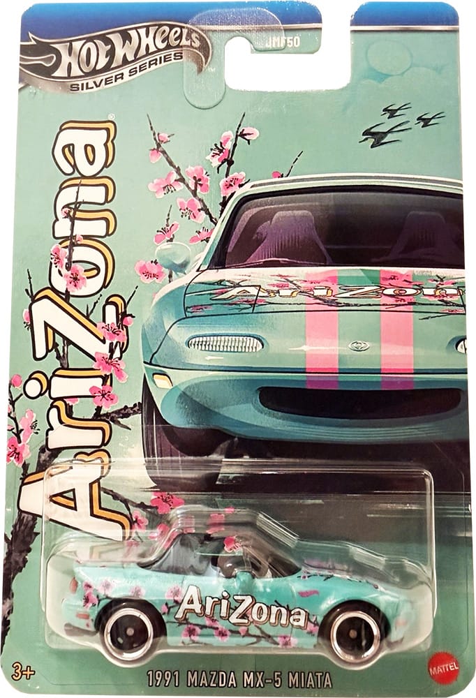 Hot Wheels 2026 7-11 EXCLUSIVE Silver Series 1991 Mazda MX-5 Miata Arizona Tea