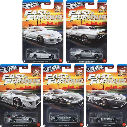 Hot Wheels 2026 Silver Series Fast and Furious 25 Years of Fast & Furious Set