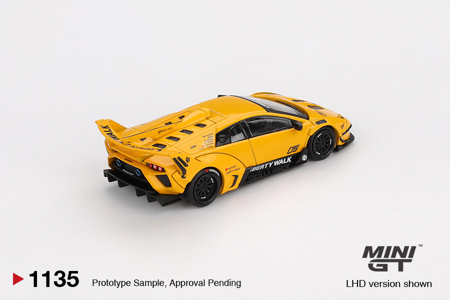 MINI GT #1135 Lamborghini LB-Silhouette WORKS MURCIELAGO GT Evo Yellow MGT01135BL