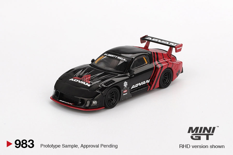 Mini GT #0983 Mazda RX7 Super Silhouette Black / Red 1:64