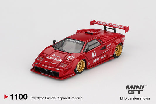 MINI GT #1100 Lamborghini Countach LB-WORKS Red BLISTER
