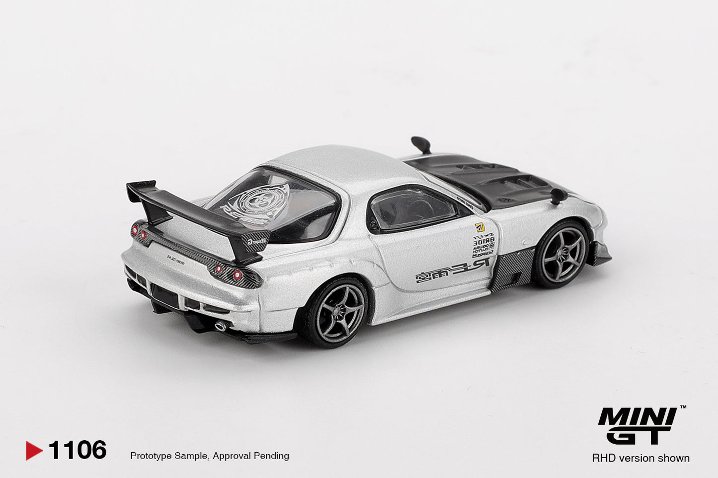 MINI GT #1106 Mazda RX-7 RE-Amemiya Silver Metallic BLISTER