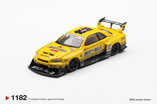 Mini GT #1182 - Nissan LB-ER34 Super Silhouette SKYLINE Sport Yellow
