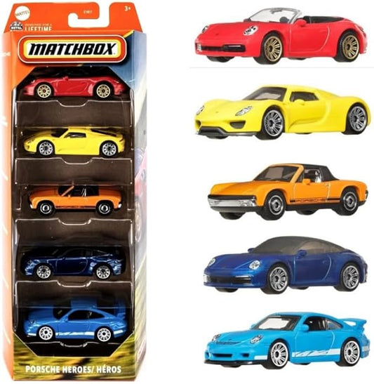 Matchbox 2025 - 5-Pack - Porsche Heroes - JBX28 - Neu und OVP - BOX NOT MINT!