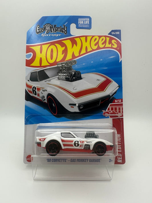 Hot Wheels Red Edition Target Exclusive 68 Corvette - Gas Monkey Garage