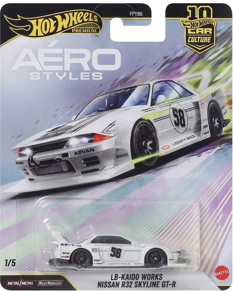 Hot Wheels 2026 Aero Styles LB-Kaido Works Nissan R32 Skyline GT-R
