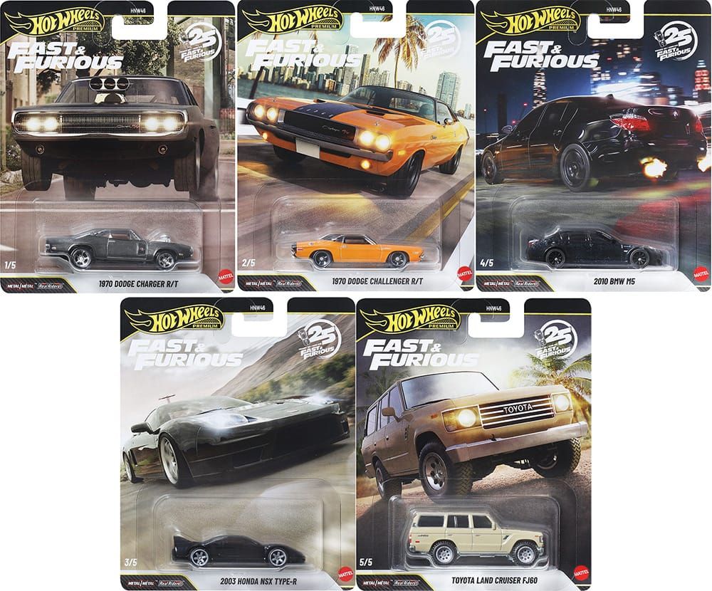 2026 Hot Wheels Fast & Furious Premium - Mix Q Set inkl Chase Dodge Charger