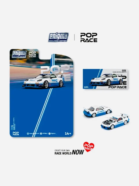 Pop Race Enigma Exclusive Mazda RX7 FD3S Blue & White #021