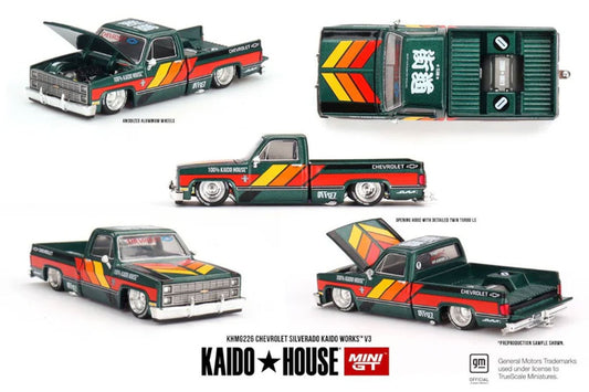 Kaido House 226 Chevrolet Silverado KAIDO WORKS V3 1980 grün 1:64