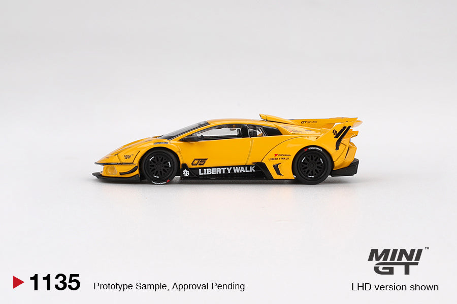 MINI GT #1135 Lamborghini LB-Silhouette WORKS MURCIELAGO GT Evo Yellow MGT01135BL