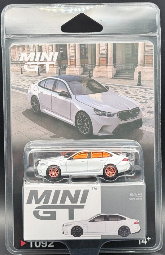Mini GT #1092 Mini GT 1:64 BMW M5 Alpine White CHASE BLISTER