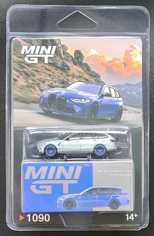 Mini GT #1090 Mini GT 1:64 BMW M3 Competition Touring Portimao Blue Metallic CHASE BLISTER