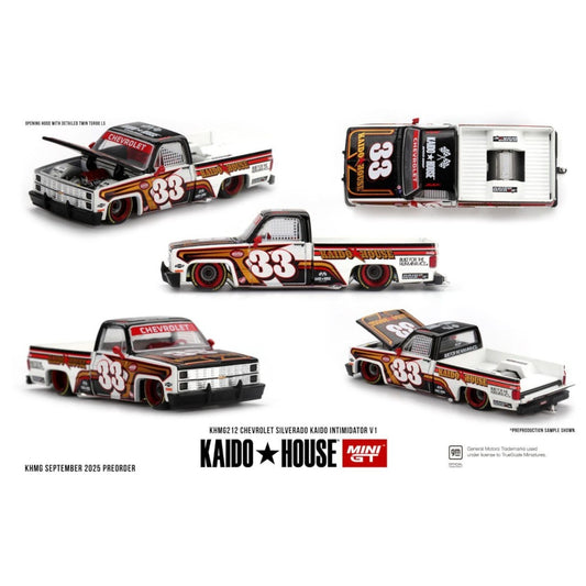 Kaido House 212 CHEVROLET Silverado - KAIDO Intimidator V1-white/brown - Mini GT 1:64